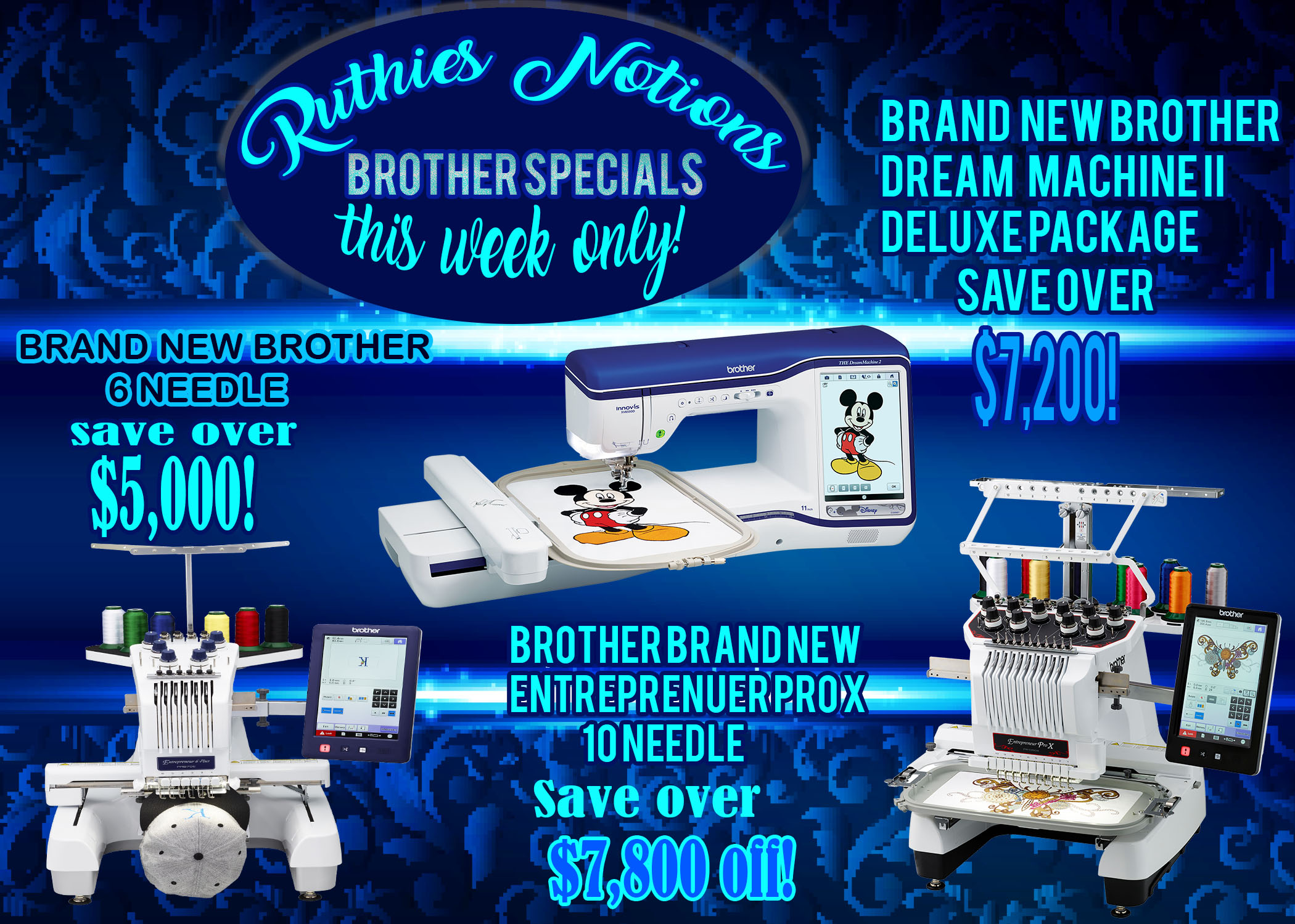 Brother sale 3 machines
