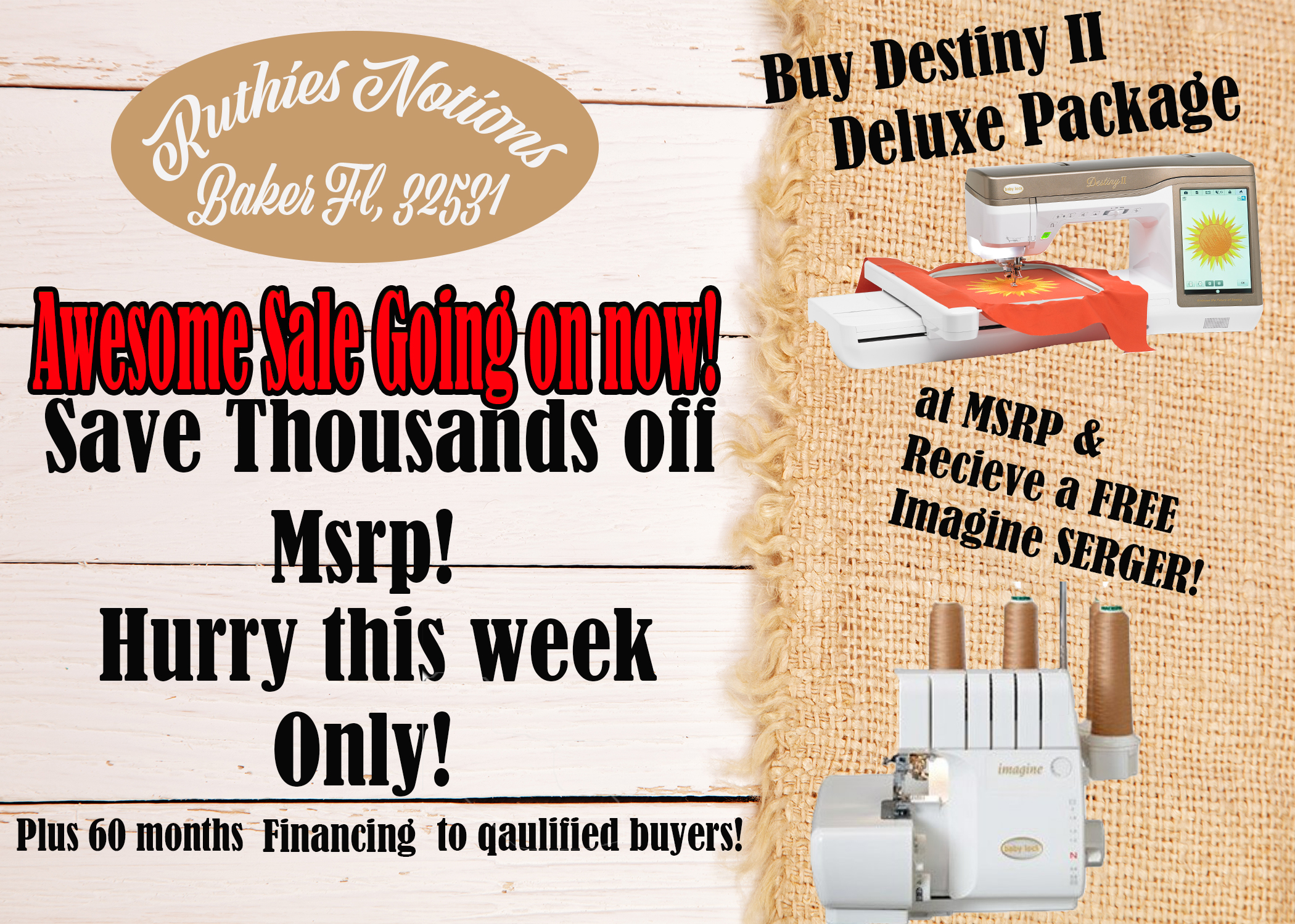 Destiny II and Imagine Serger Package