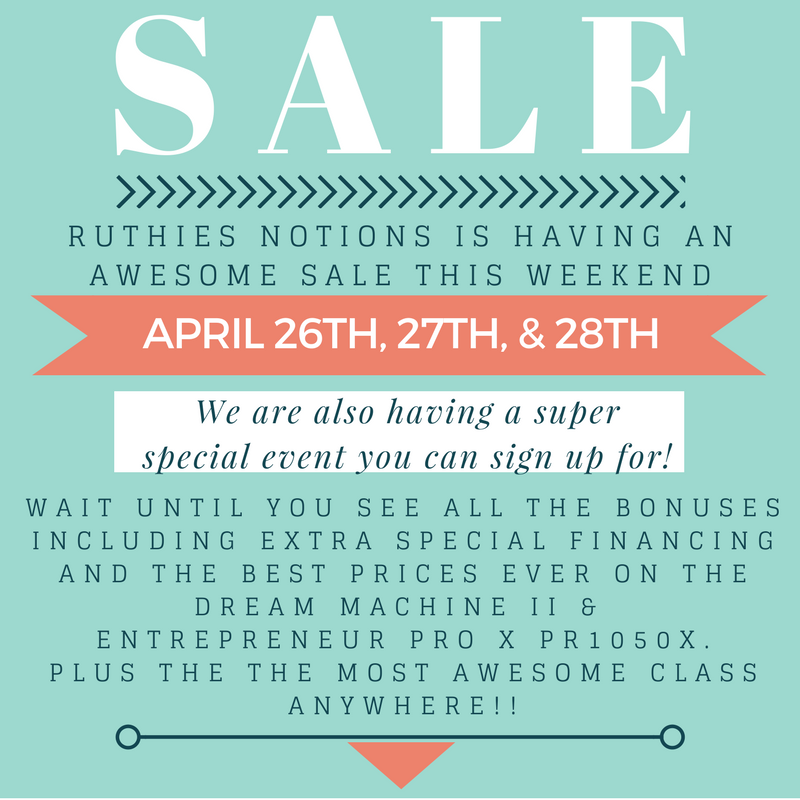 April Machine Sale