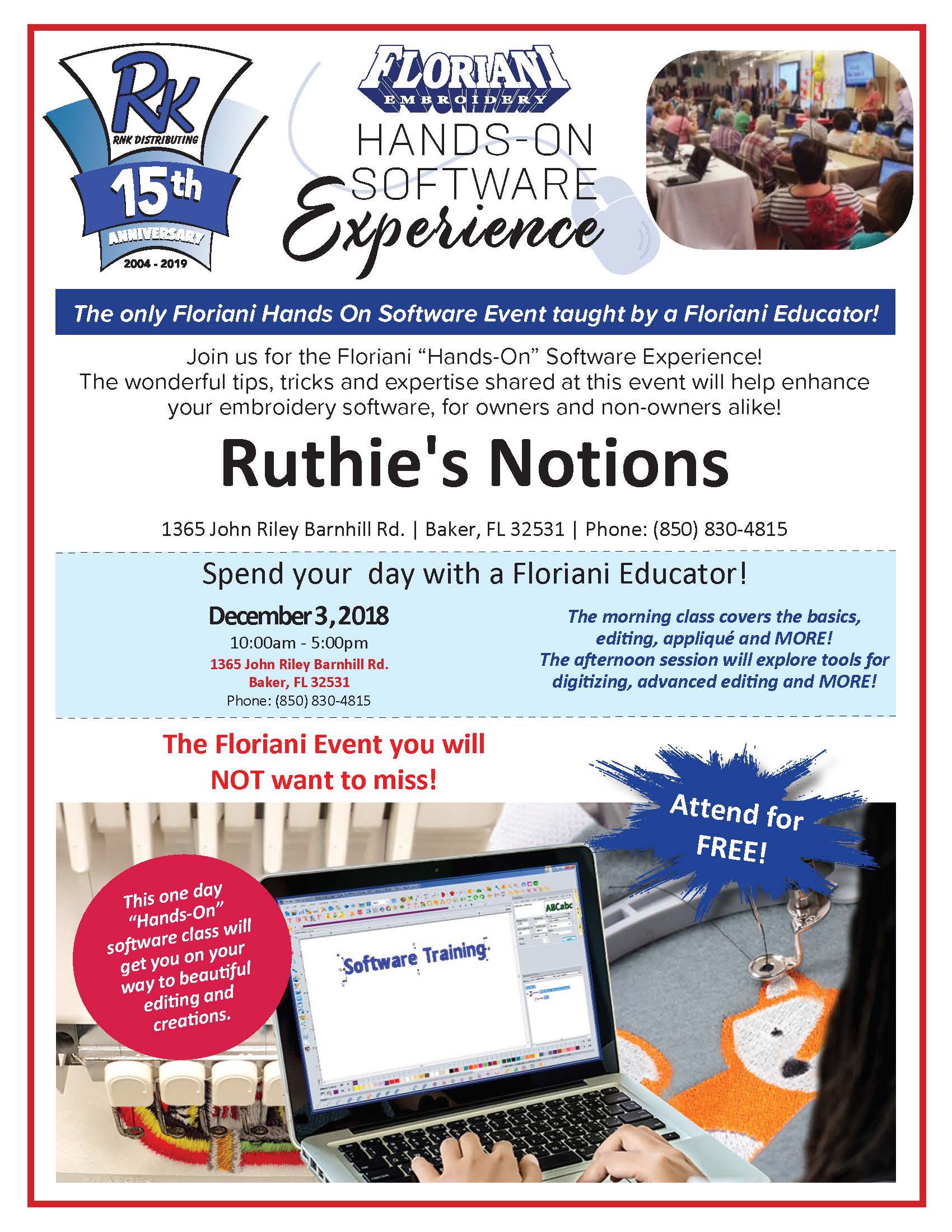 Ruthie’s Notions -Floriani Event