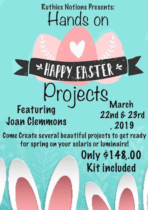 Hands On Class With Joan Clemmons March 22nd and 23rd