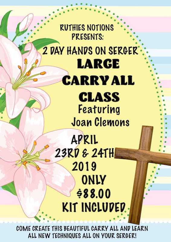 Hands On Serger Class with Joan Clemons