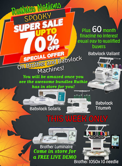 up to 70% off Super Sale Brother and BabyLock