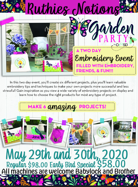 Garden Party Oesd april 17 and 18