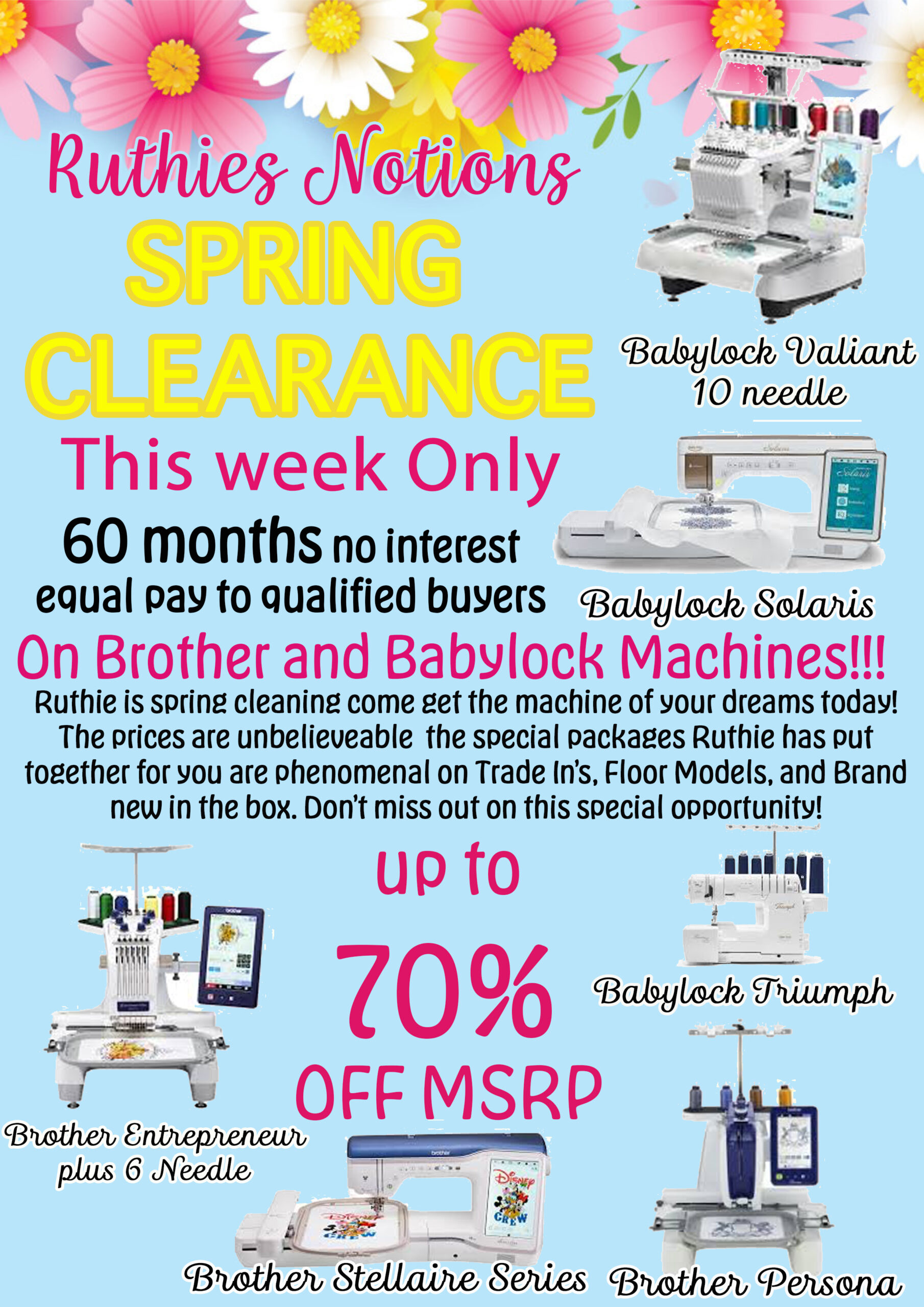 Spring clearance 2020