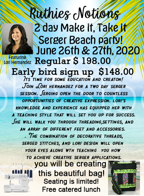 2 day make it take it serger beach party