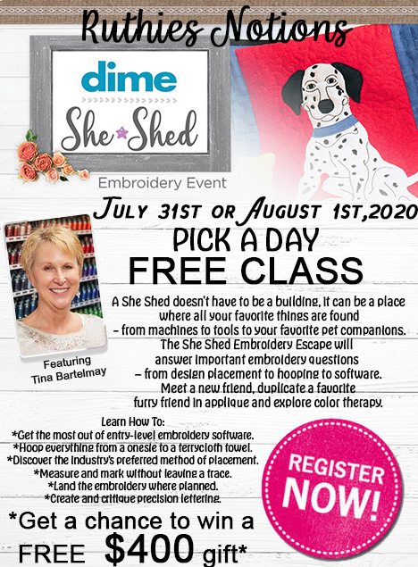 Dime She Shed Event July