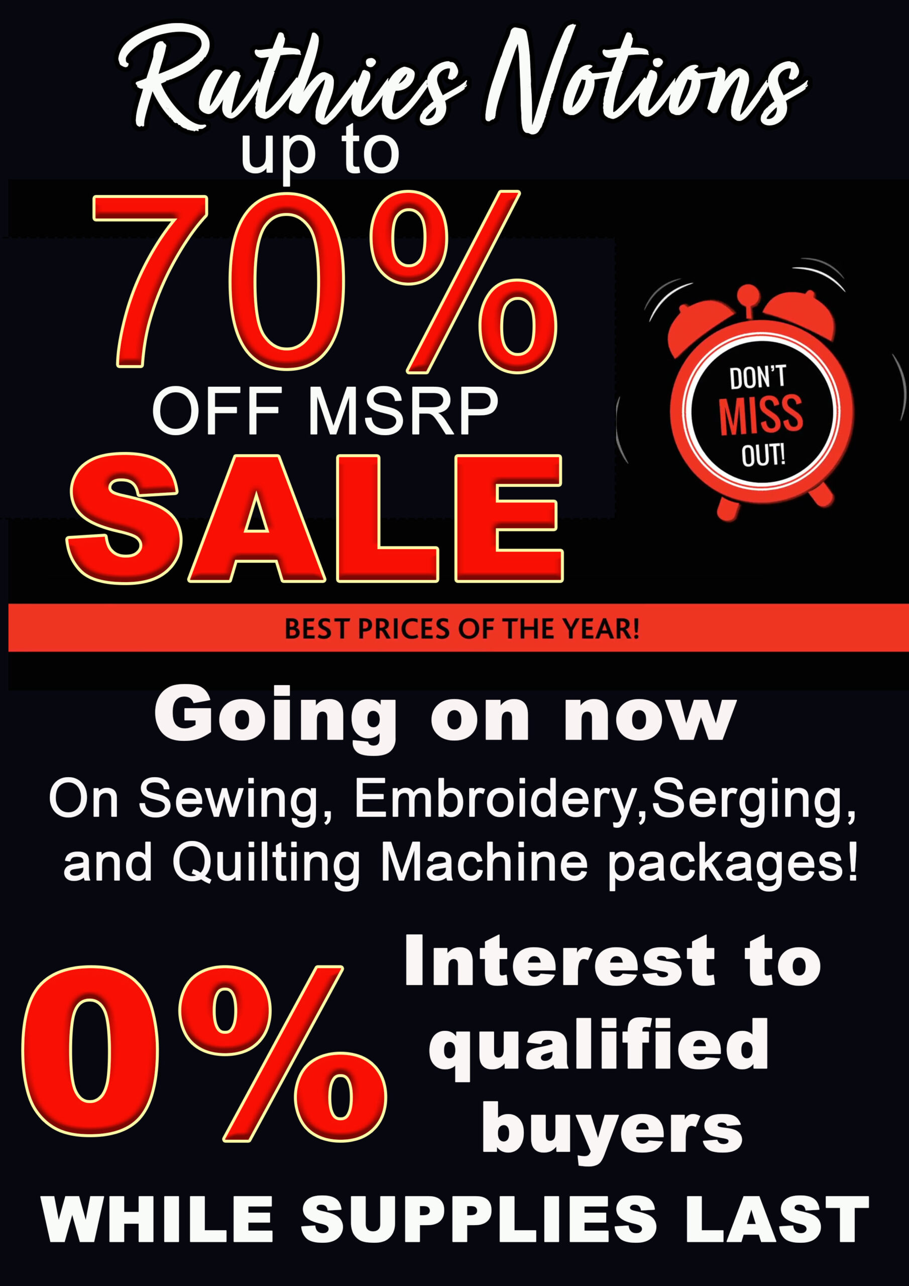 70% off msrp August