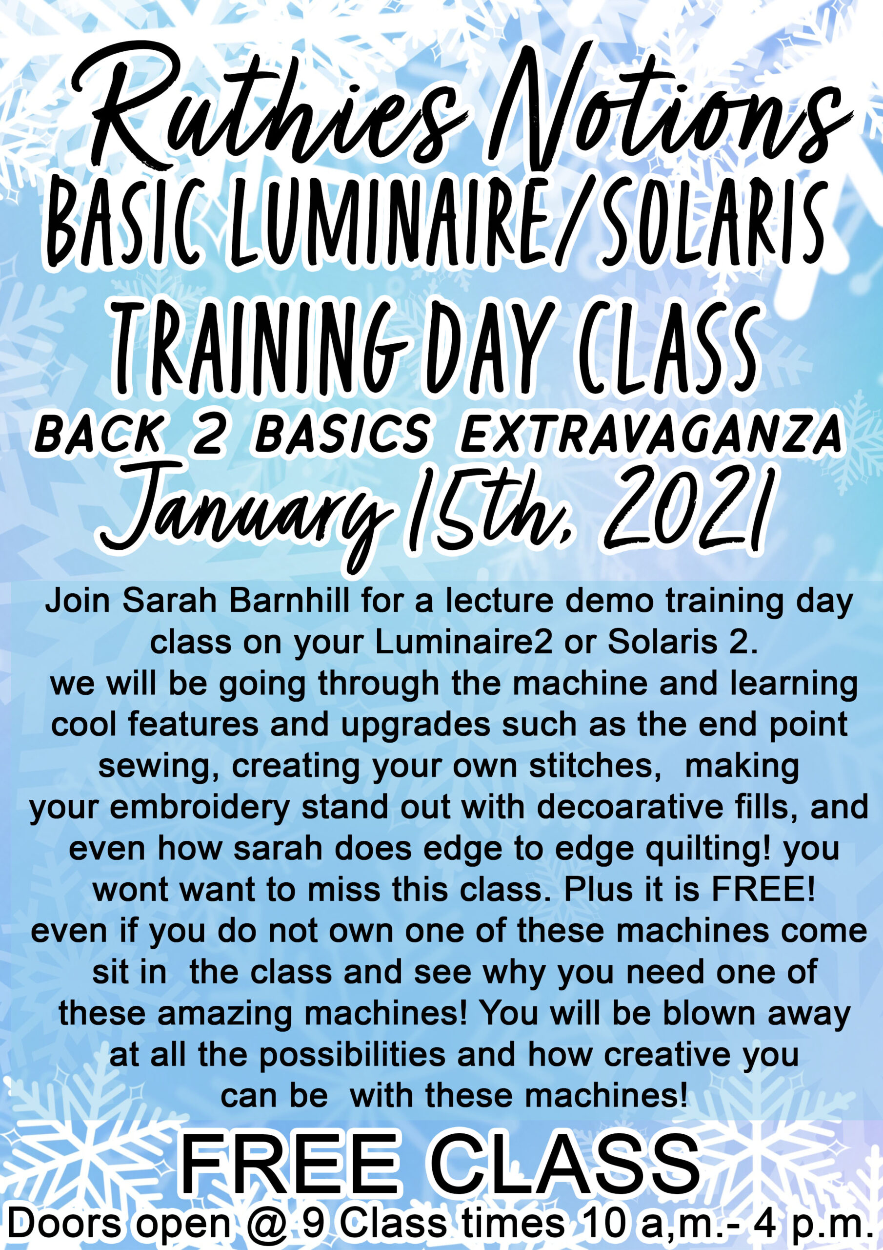 basic training class jan 15, 2021
