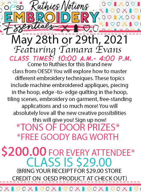 Embroidery essentials may 29