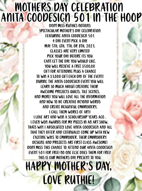 Mothers day celebration anita 501 writing