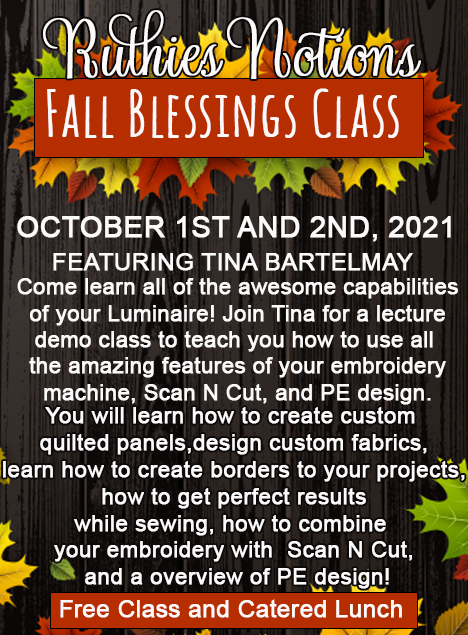 Fall Blessings Class October 1st and 2nd