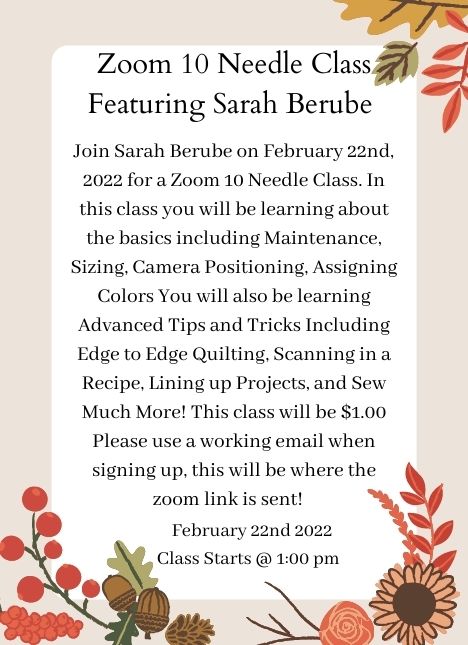 Zoom 10 Needle Class Featuring Sarah Berube (1)