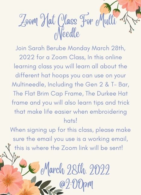 Zoom Hat Hoop Class