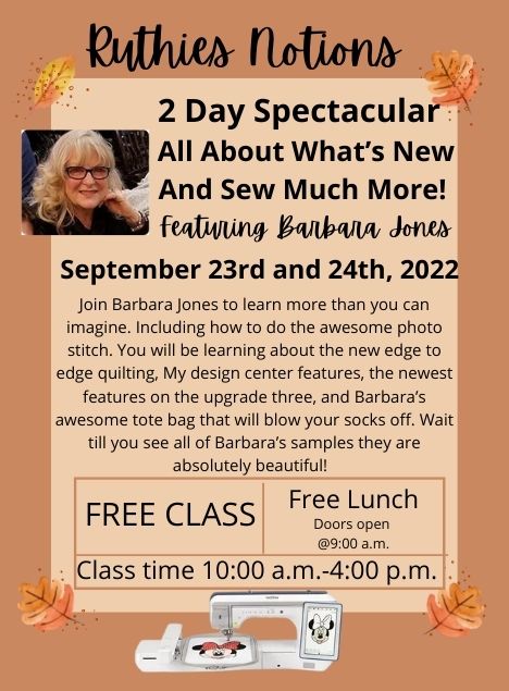 Barbara Jones September event