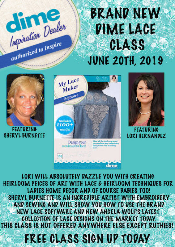 Dime Lace Class Lori Hernandez June 20th