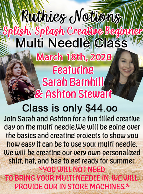 Splish Splash creative multi needle class