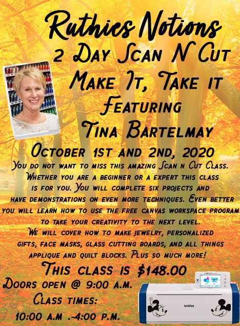 2 day scan n cut make it take it featuring tina October 2020