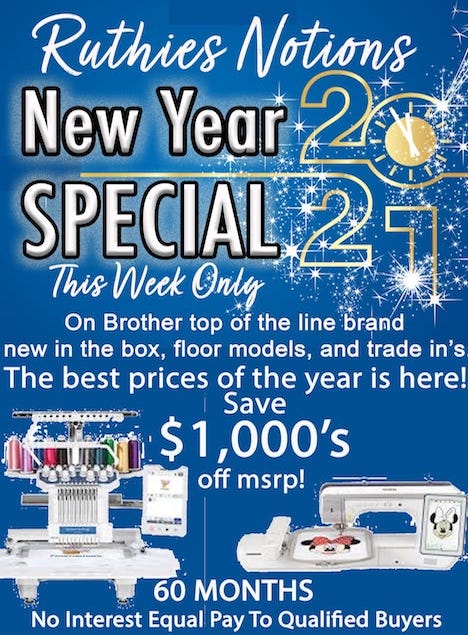Brother Machine New Year Specials
