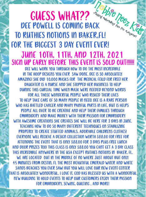 Ruthies writing for dee powell