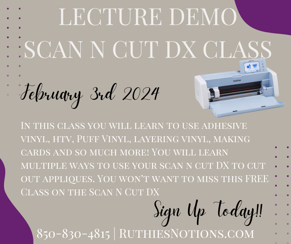 Feb 3 Scan N Cut Lecture Demo